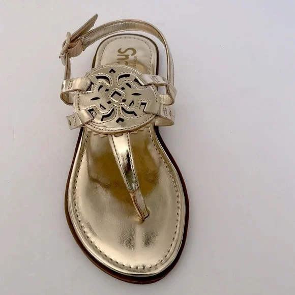 Circus by Sam Edelman Clarissa Caylie Gold Ankle-Strap Sandal Size 4 NIB - Picture 2 of 6